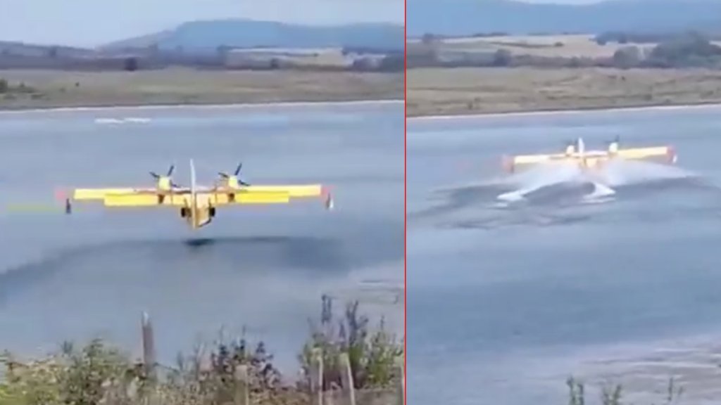 Два испански самолета се включиха в борбата с огнената буря у нас (видео)